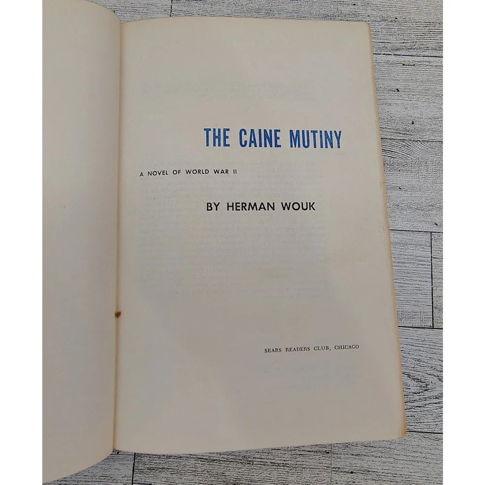 The Caine Mutiny 1951‎ Herman Wouk HCDJ Sears BCE Vtg WWII Naval Courtroom Drama